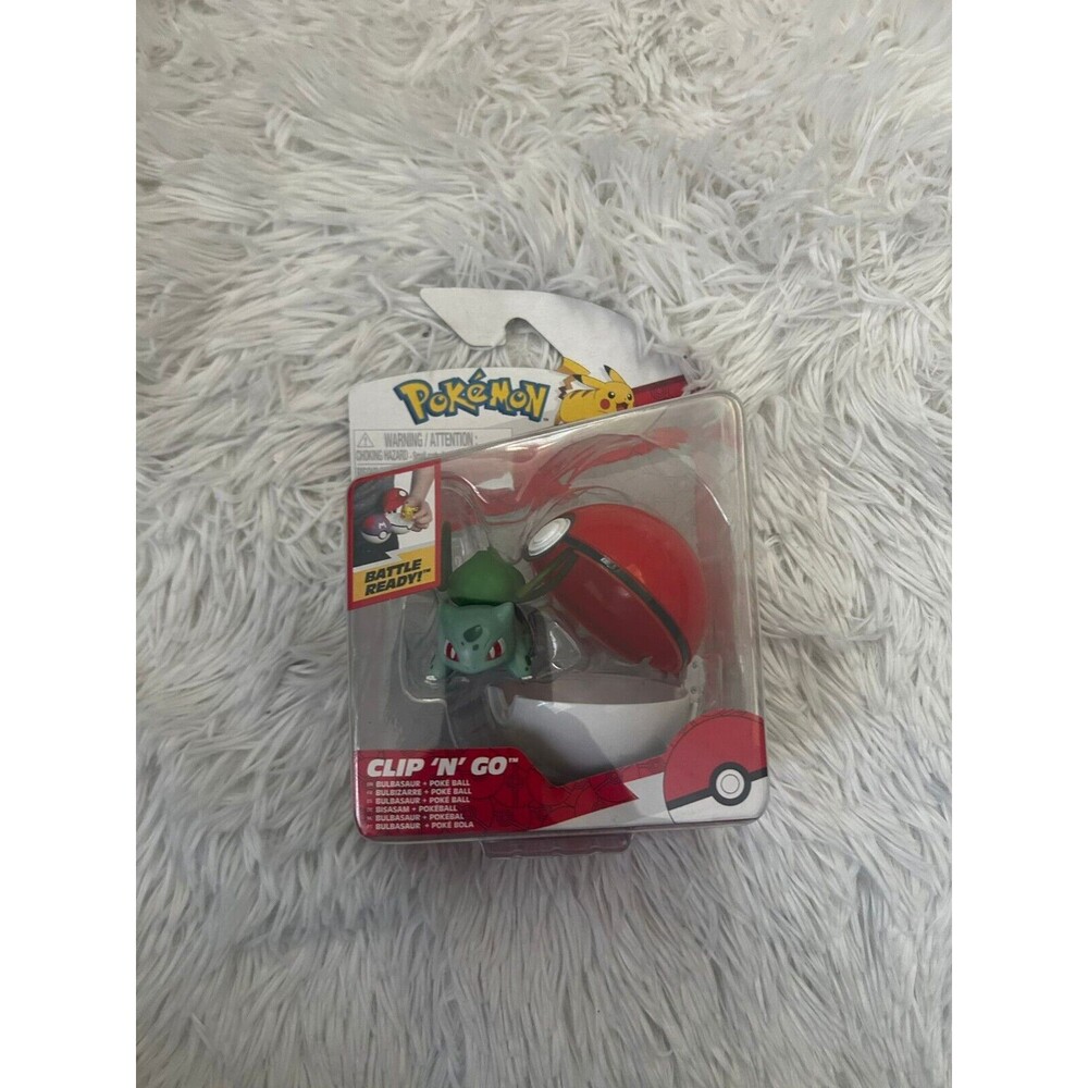 New Pokemon Bulbasaur + Poke Ball Clip N Go Toy